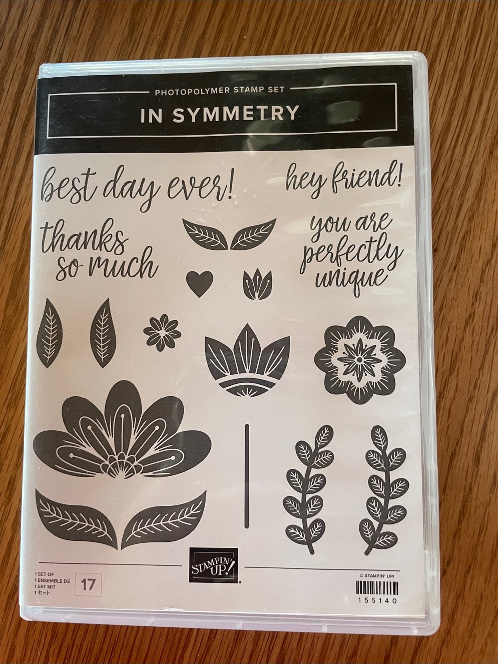 Stampin' Up! In Symmetry Photopolymer Stamp Set - Black Accents